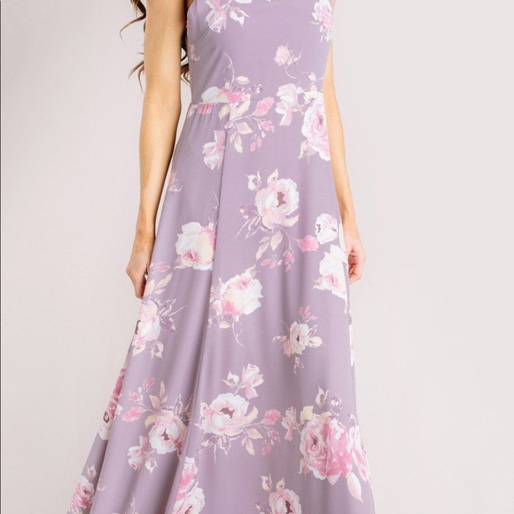 Maxi lavender Floral dress - Picture 3 of 4